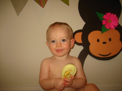 She has learned to brush her hair and is obsessed with this brush.  