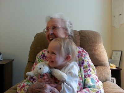 With Great Grandma Kratohwil