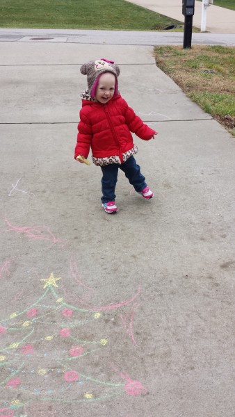 Sidewalk chalk time!