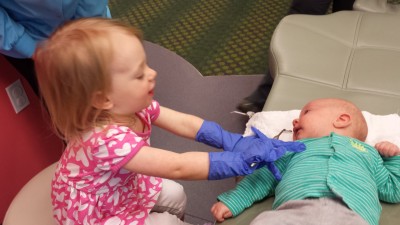 Hailey's first trip to the dentist--and Sam's too!