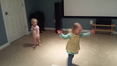 Hailey and Madeleine spinning