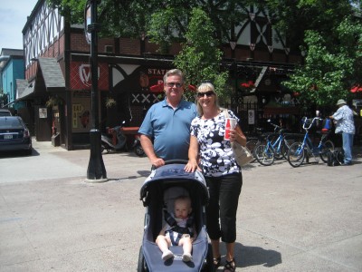 State Street, I miss you. Posing in front of Brats.