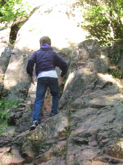 Nick is a fearless rock climber.