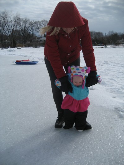 First time on the ice with Grandma Ce Ce